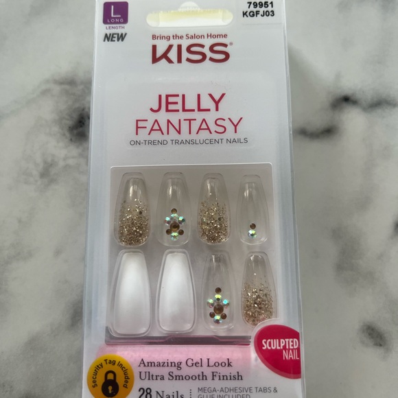 KISS Gel, Jelly, Glam & Jewel Fantasy, Press-On Nails, Long Length, 6 Boxes-New - Picture 6 of 14